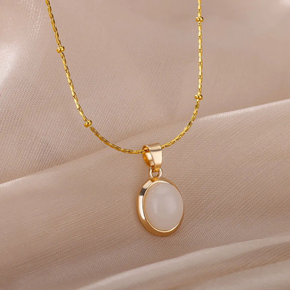 Opal Oval Necklace