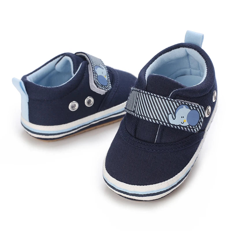 Baby First-Step Shoes (0–18M) – Soft Sole Non-Slip PU Leather Sneakers
