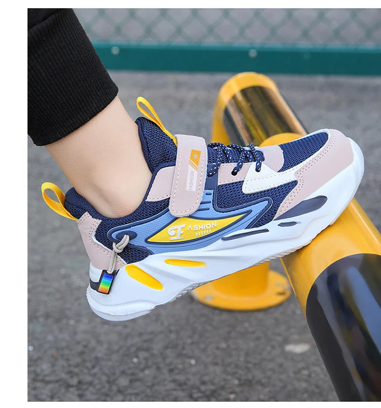Kids Mesh Sneakers – Breathable Non-Slip Running & Casual Shoes