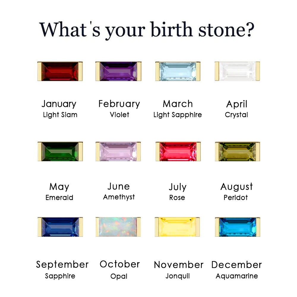 EManco Stainless Steel Colorful Birthstone Pendant