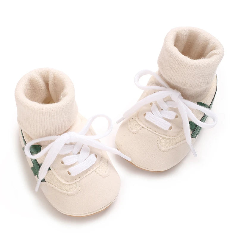 Baby Shoes & Socks (6–12M) – Soft Bottom Anti-Slip Sneakers