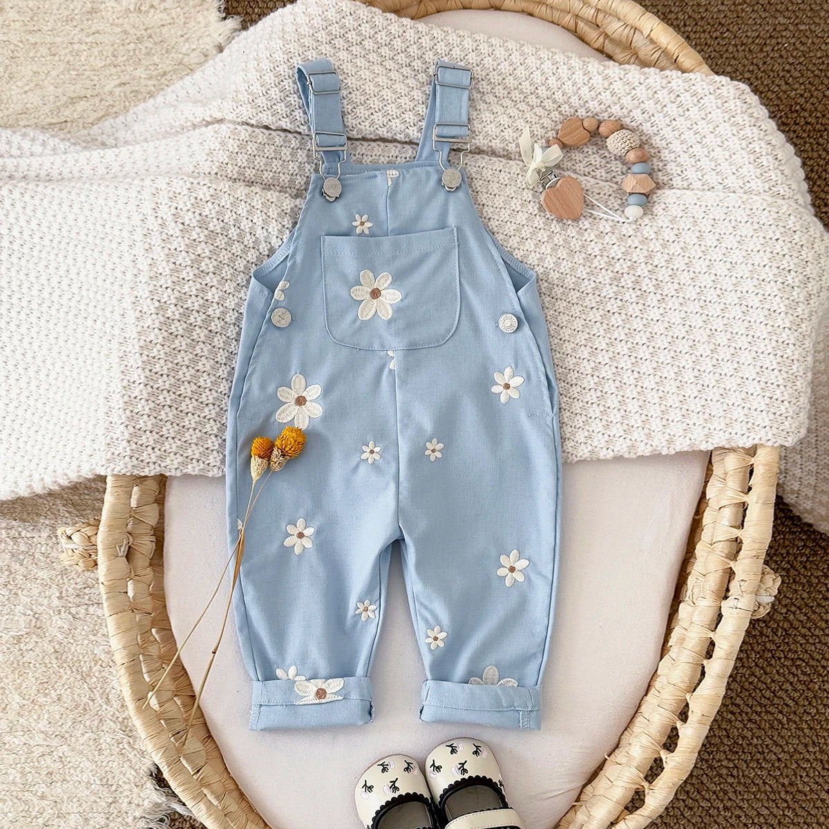 Baby Summer Suspender Romper, Loose Jumpsuit with Pockets