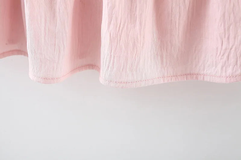 9M to4 Years Old Pink Ruffled Sleeve Baby Girl Dress