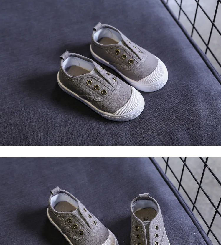Kids’ Canvas Sneakers – Candy Color, Comfortable School Shoes