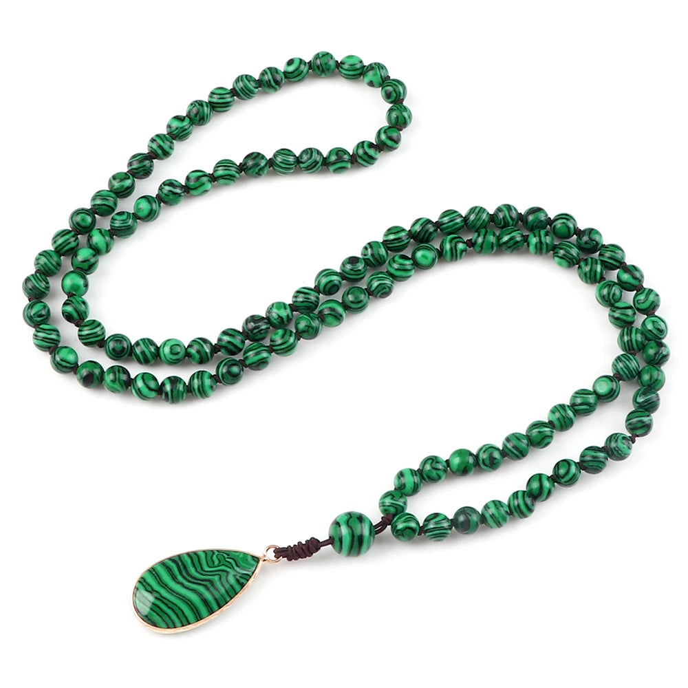 Natural Malachite Stone Beaded Necklaces&Bracelets