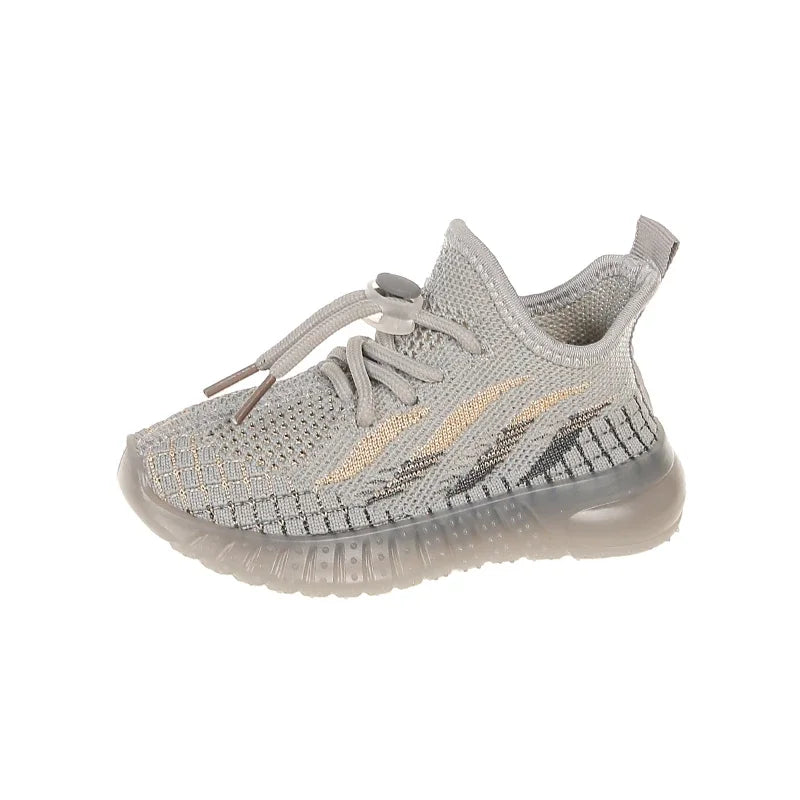 Kids Lightweight Woven Sneakers – Non-Slip Outdoor Mesh Shoes