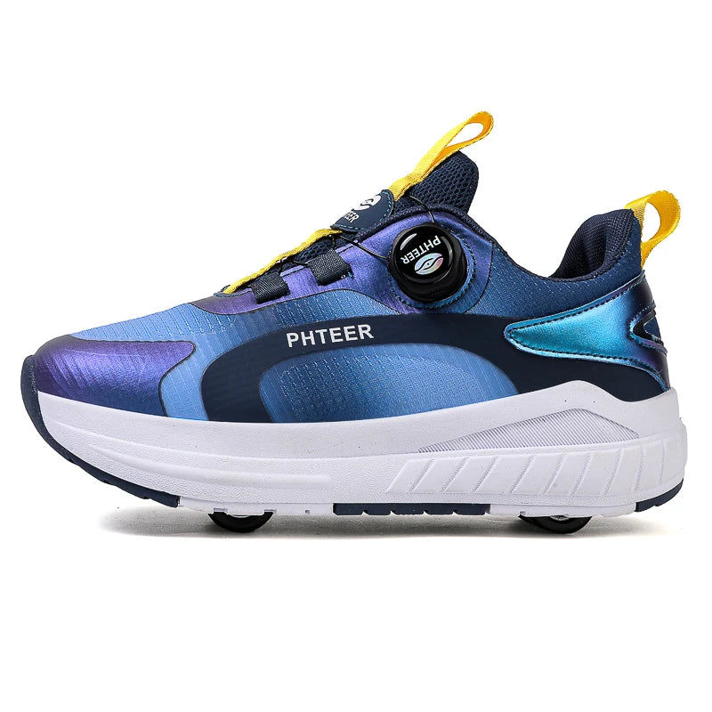 Kids Two-Wheel Roller Skates – Detachable Walking Shoes
