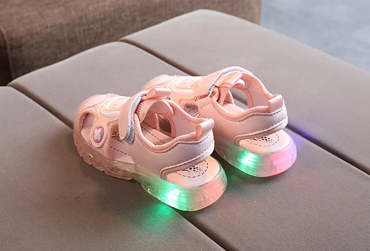 Toddler LED Sandals – Soft Sole Cartoon Summer Shoes