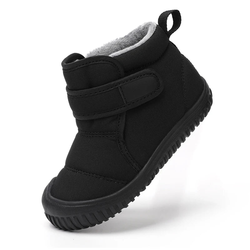 Unisex Kids Winter Snow Boots – Plush Anti-Slip Walking Shoes (Size 19–28)
