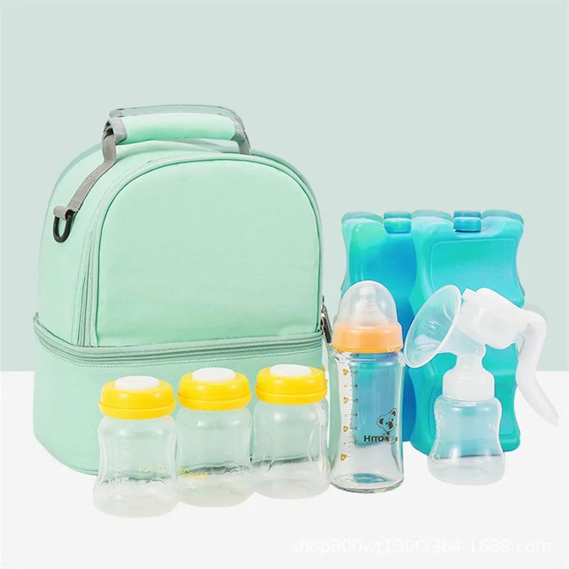 Fashion Mommy Bag – Insulated, Large Capacity, Portable for Travel & Picnic