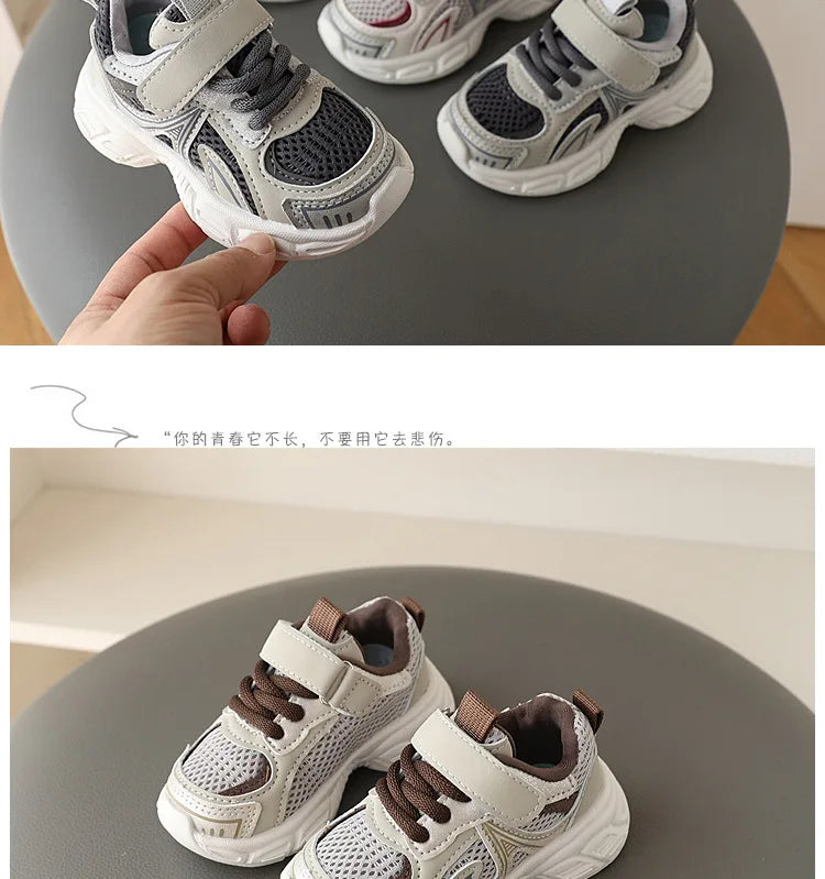 Kids 2025 Mesh Sneakers – Breathable Soft-Soled Casual Sport Shoes