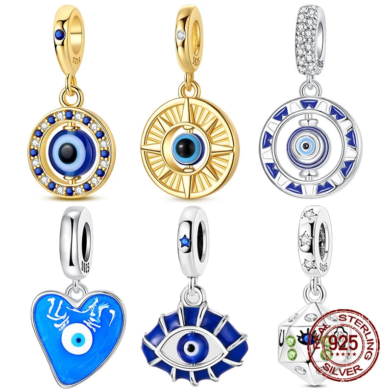 Sterling Silver Evil Eye Dangle