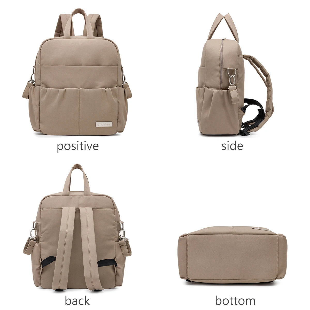 Soboba Waterproof Diaper Backpack – Large Capacity, Multi-Functional Mommy Bag for Travel & Outings