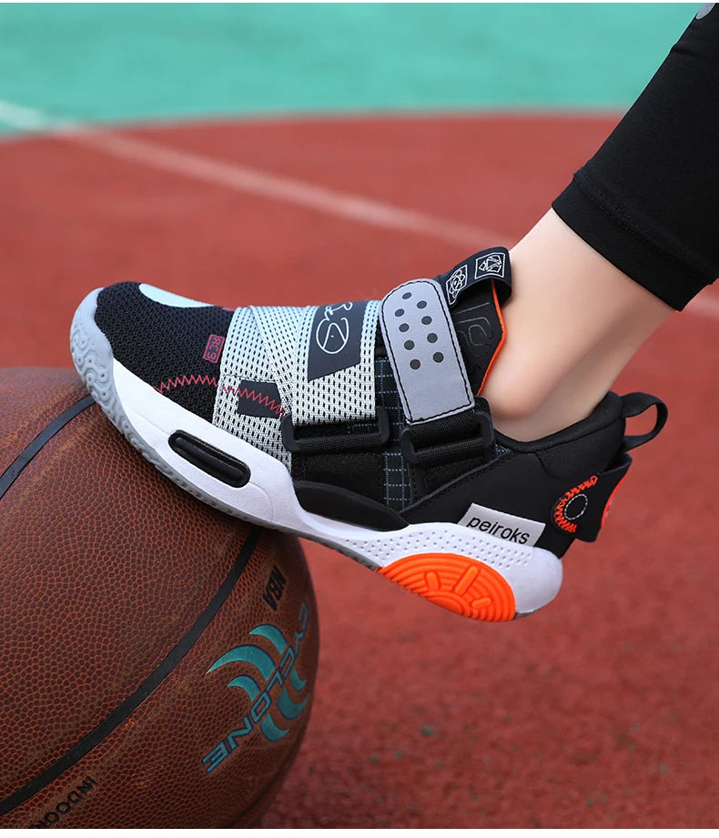 Kids’ Basketball Sneakers – Lightweight, Non-Slip Sports Shoes