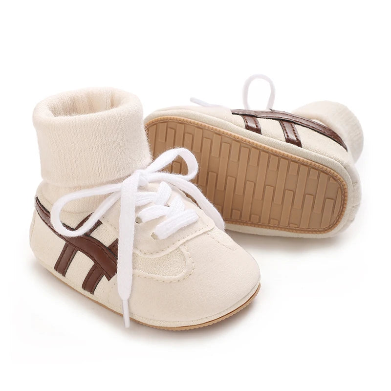 Baby Shoes & Socks (6–12M) – Soft Bottom Anti-Slip Sneakers