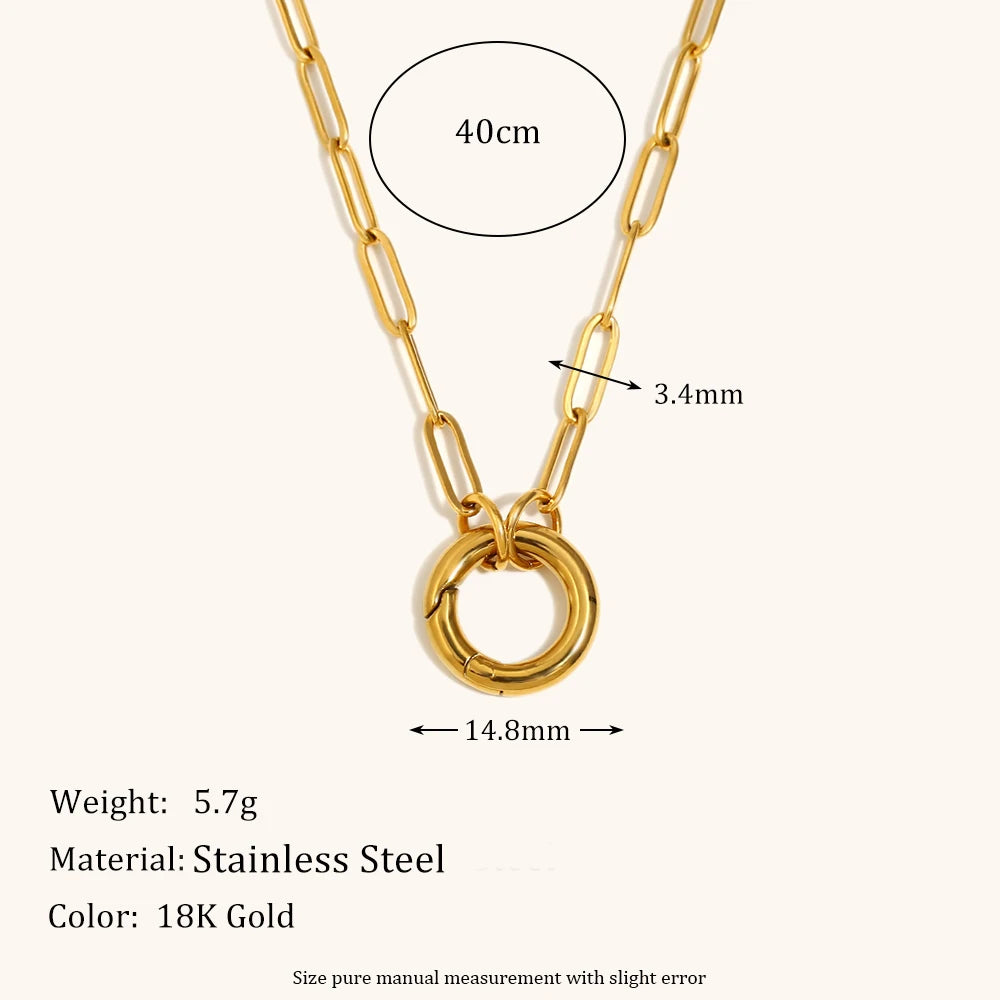 Stainless Steel O Chain Necklace
