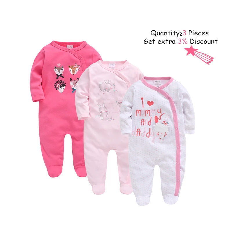 Infant Girl Long Sleeve Jumpsuit, 0–12 Months