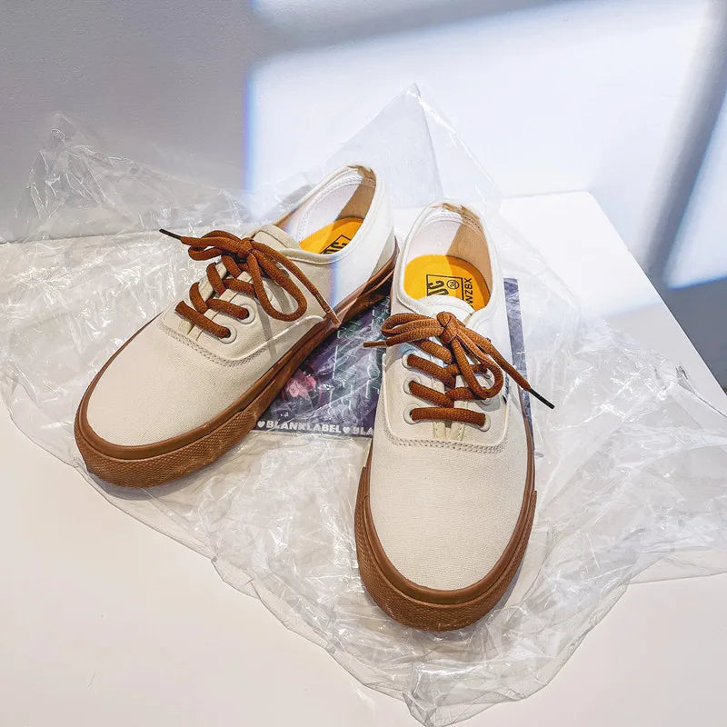 Kids Spring/Autumn Canvas Sneakers – Colorful Soft-Soled Shoes