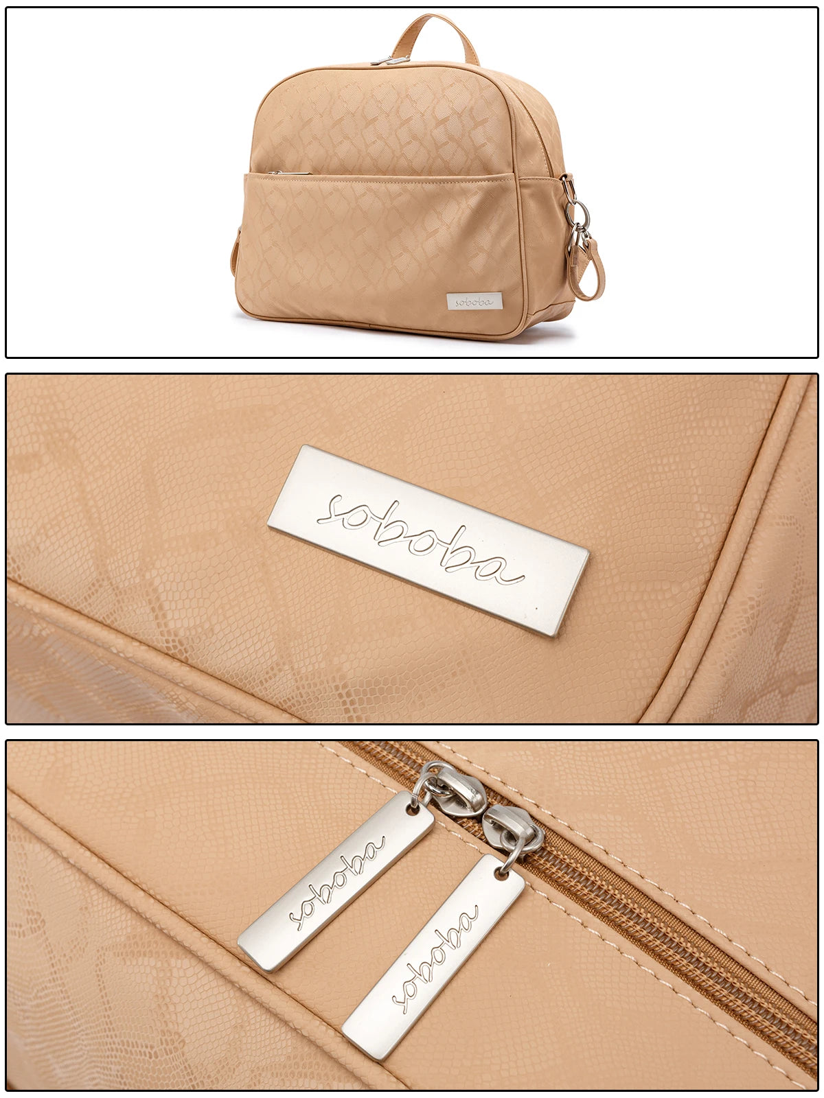 Soboba Stylish Mother Diaper Bag – Waterproof, Large Capacity Fashion Nappy Backpack