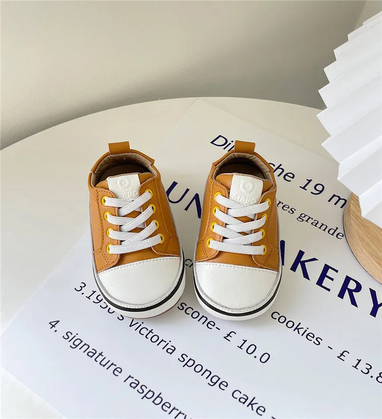 Baby Spring/Autumn Leather Sneakers  – Soft Sole Toddler Shoes