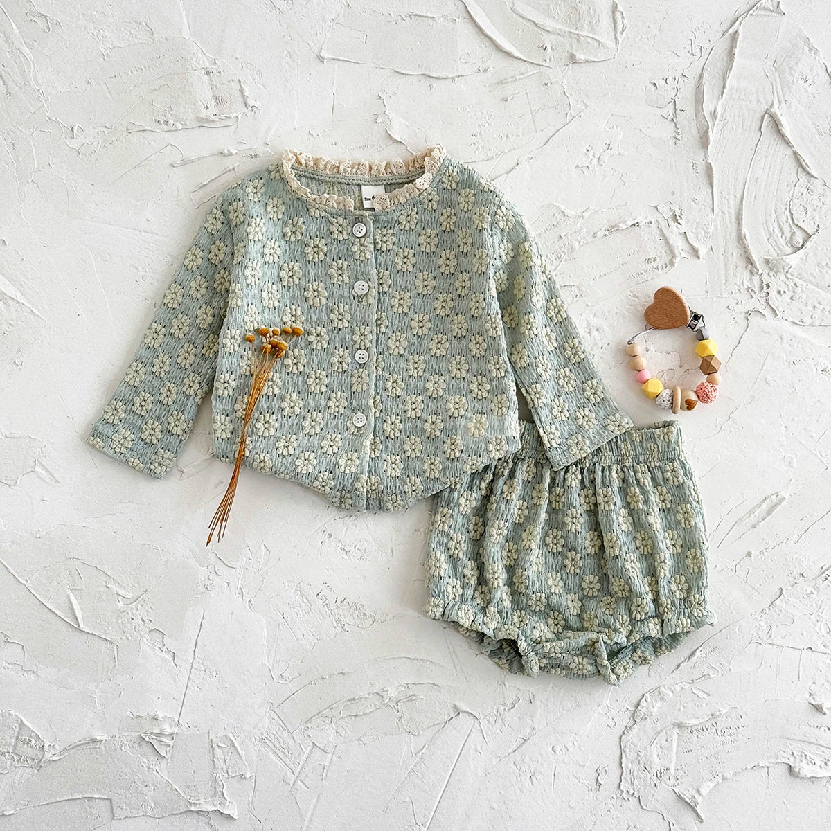 Breathable Long Sleeve Top & Shorts Baby 2Pcs Set