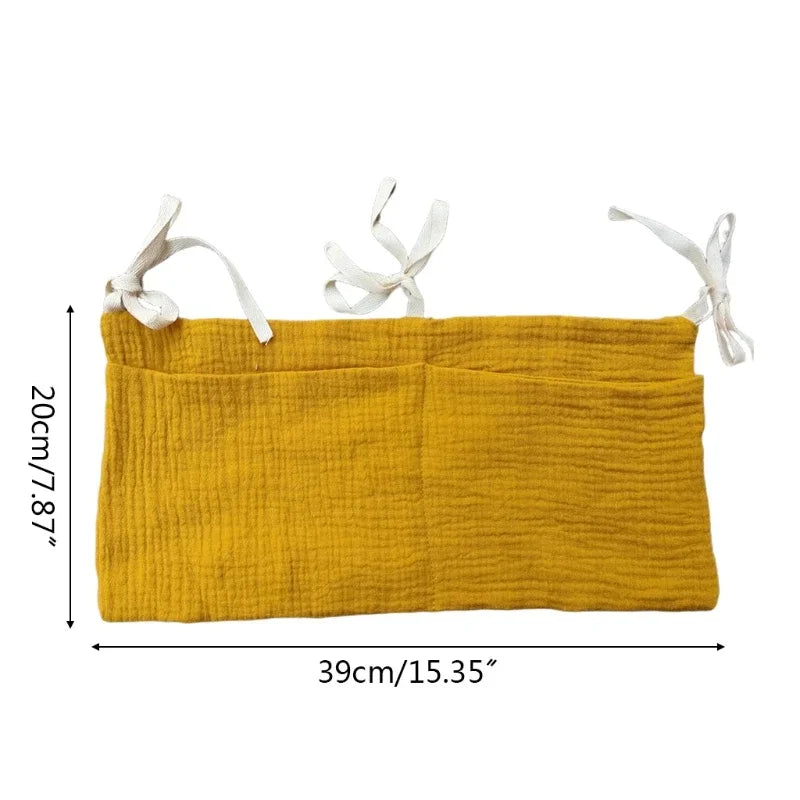 Multifunctional Baby Crib Organizer for Diapers & Bedding Accessories