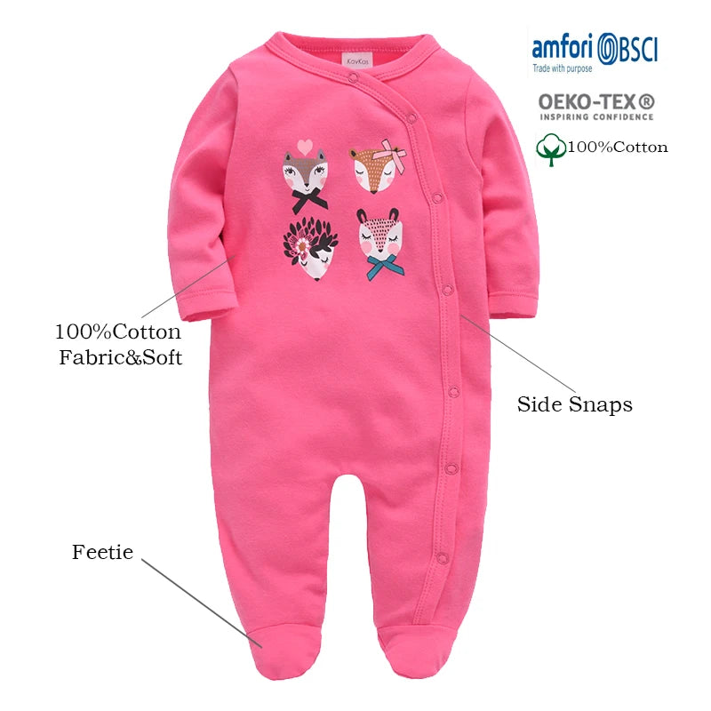 Infant Girl Long Sleeve Jumpsuit, 0–12 Months