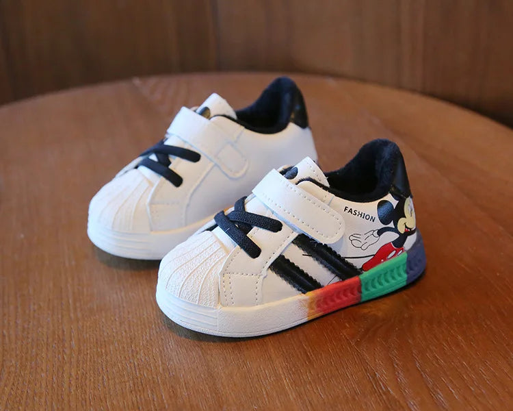 Kids’ Mickey & Minnie Sneakers – Breathable Soft Sport Shoes