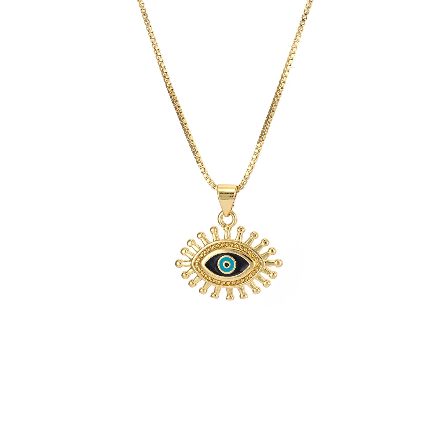 Nidin Sunburst Evil Eye Pendant