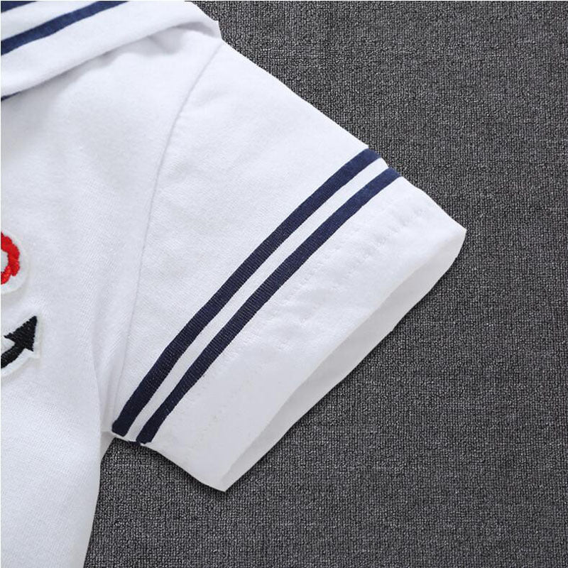 Newborn Baby Boy Sailor Romper