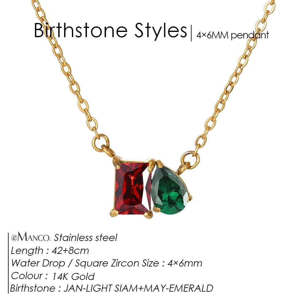 EManco Stainless Steel Square Zircon