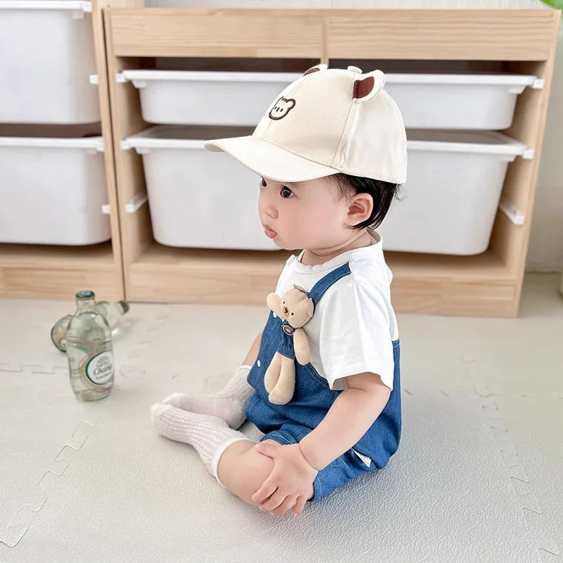 Baby Denim Bear Romper (0-24M)