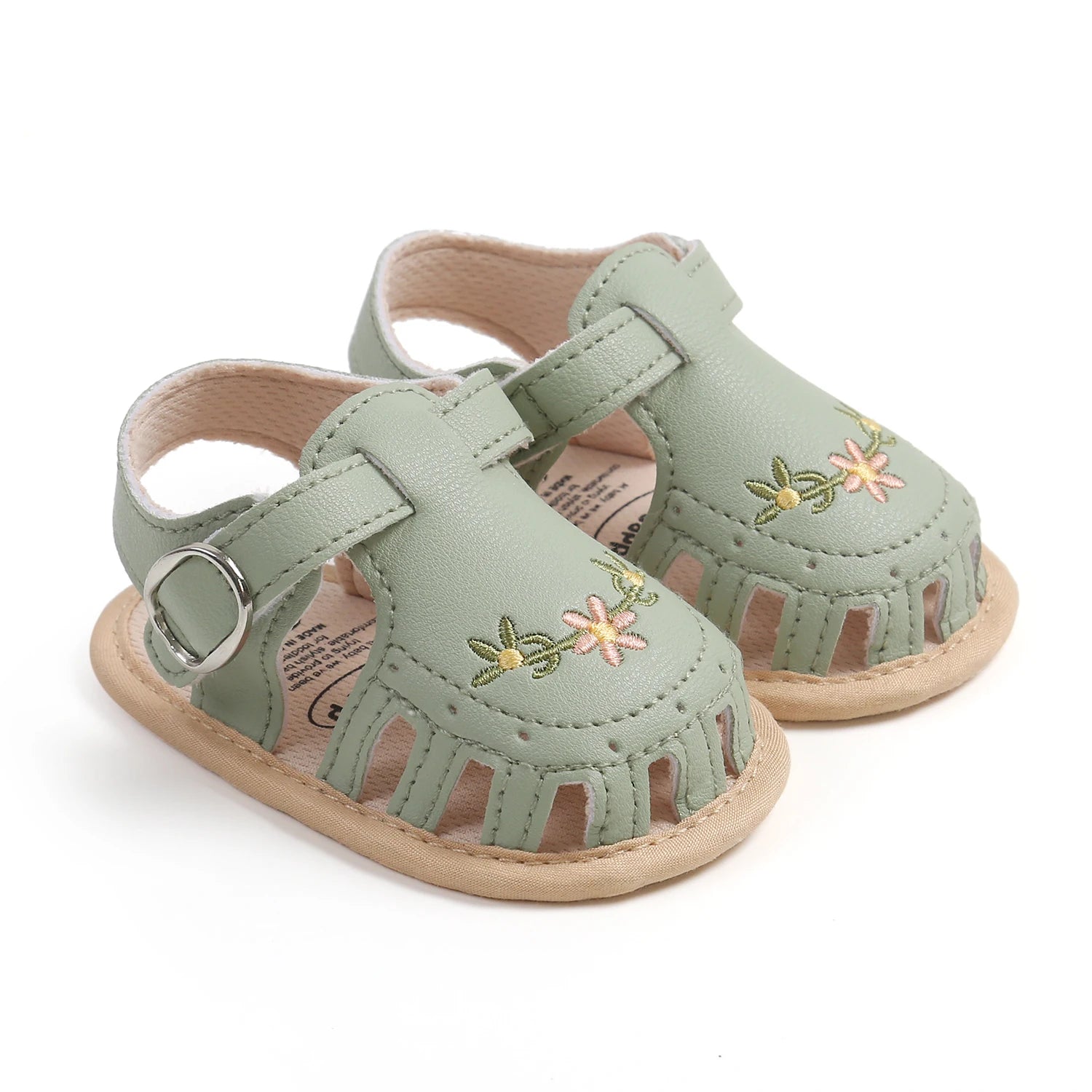 Baby Girl Summer Sandals – Breathable Lightweight Floral Wrap-Toe Shoes