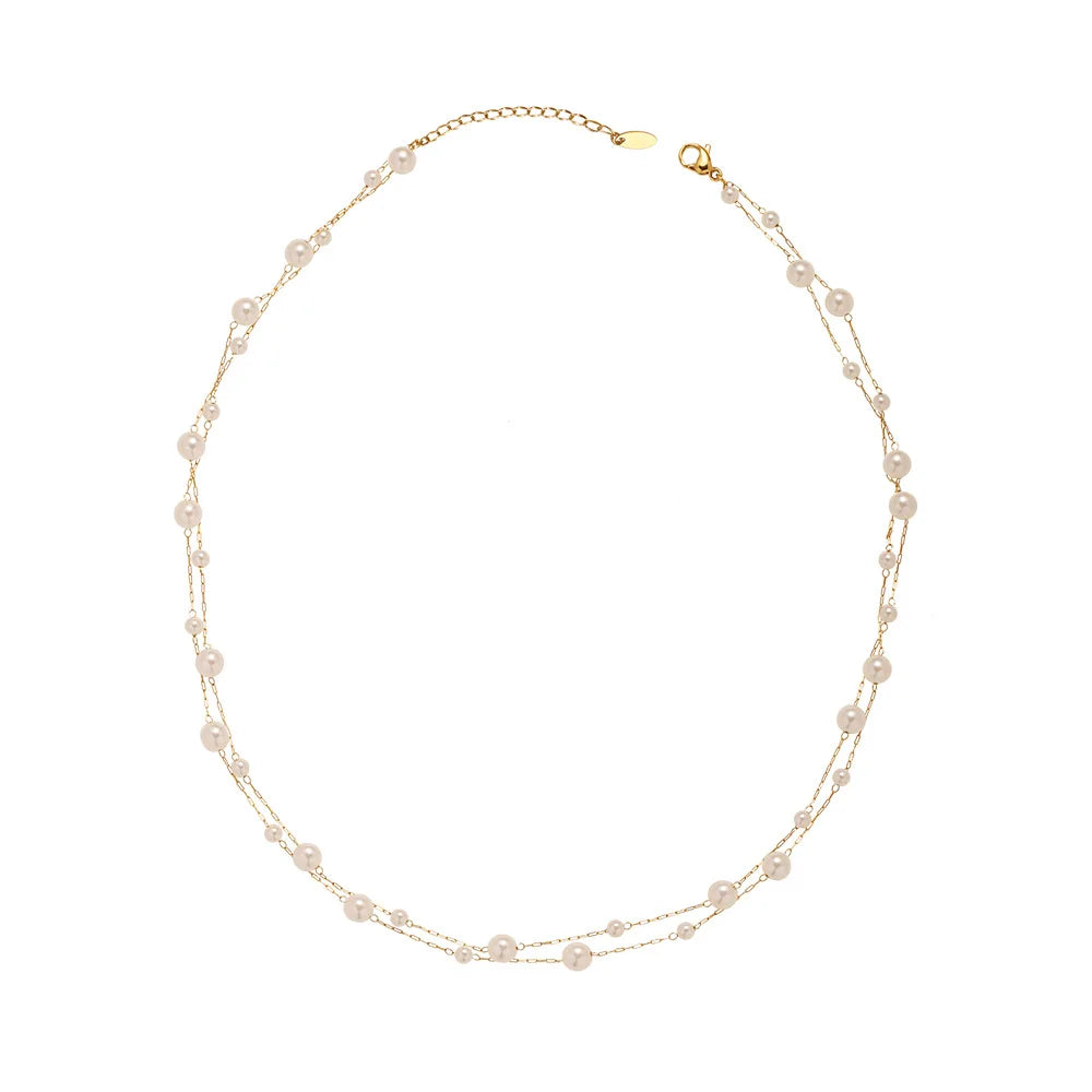 Stainless Steel Pearl Necklace