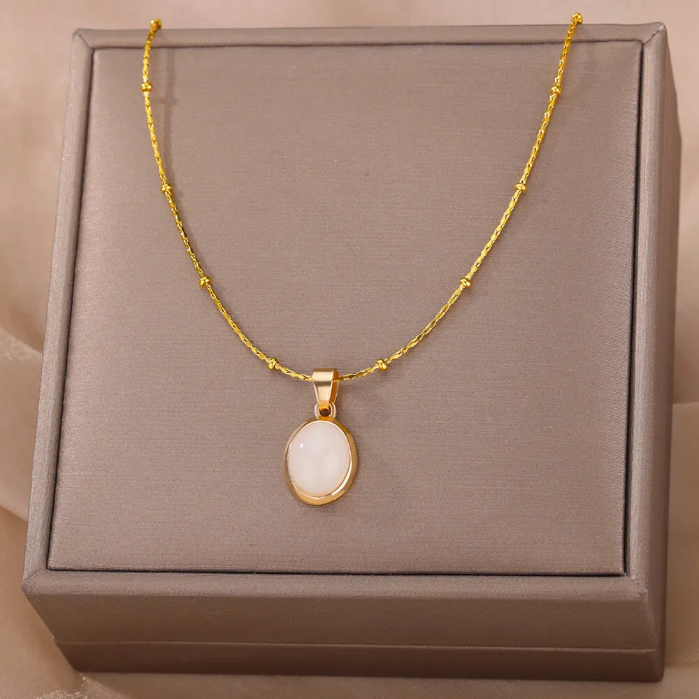 Opal Oval Necklace
