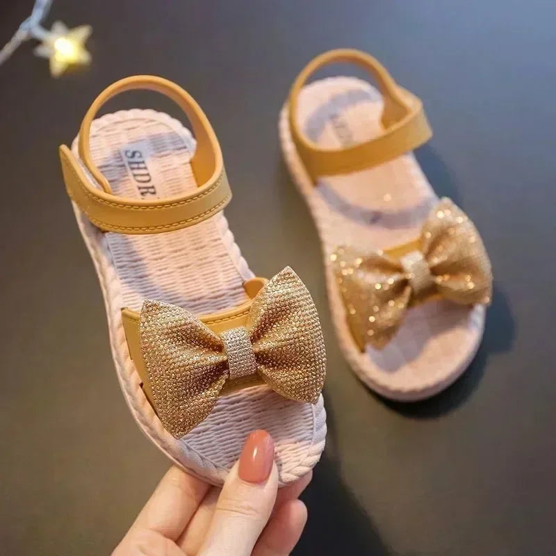 Girls’ Summer Sandals – Bow, Soft Sole, Non-Slip