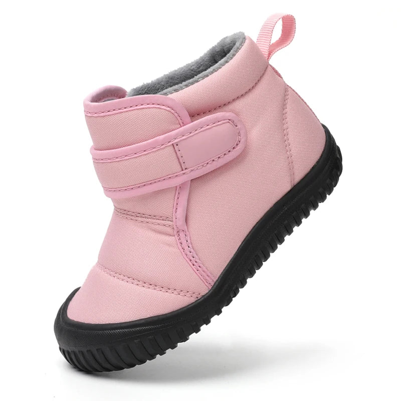 Unisex Kids Winter Snow Boots – Plush Anti-Slip Walking Shoes (Size 19–28)