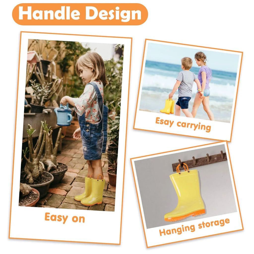 Kids Waterproof Rain Boots – Non-Slip Outdoor Rubber Shoes
