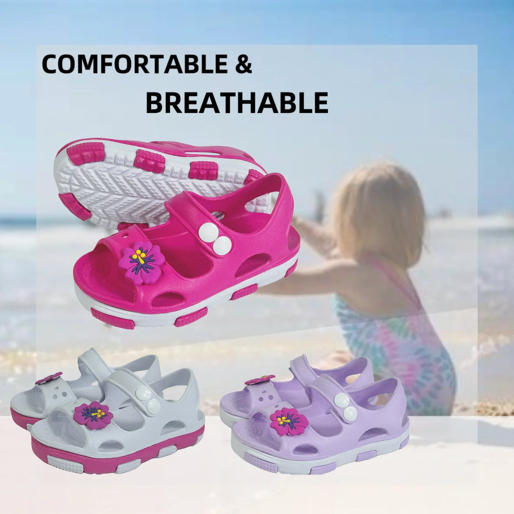 Solid Bow Children's Summer Shoes