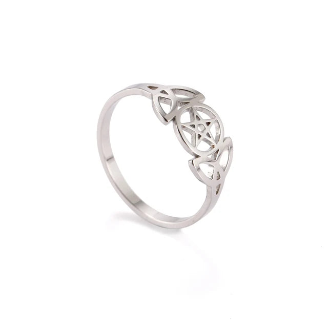 Cazador  Triquetra Irish Celtics Knot Rings for Women Stainless Steel Talisman Amulet Man Ring Jewelry 2026 Couple Gifts