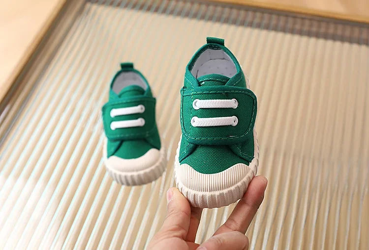 Kids Canvas Sneakers – Soft Breathable Candy-Colored Shoes