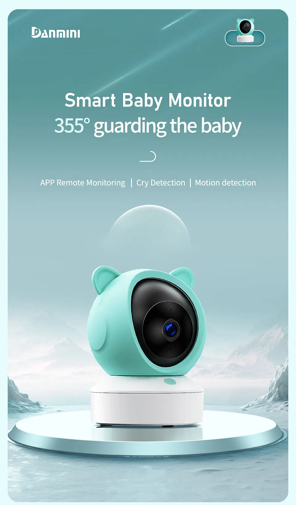 Tuya Baby Camera – 5" HD, Mobile App Control