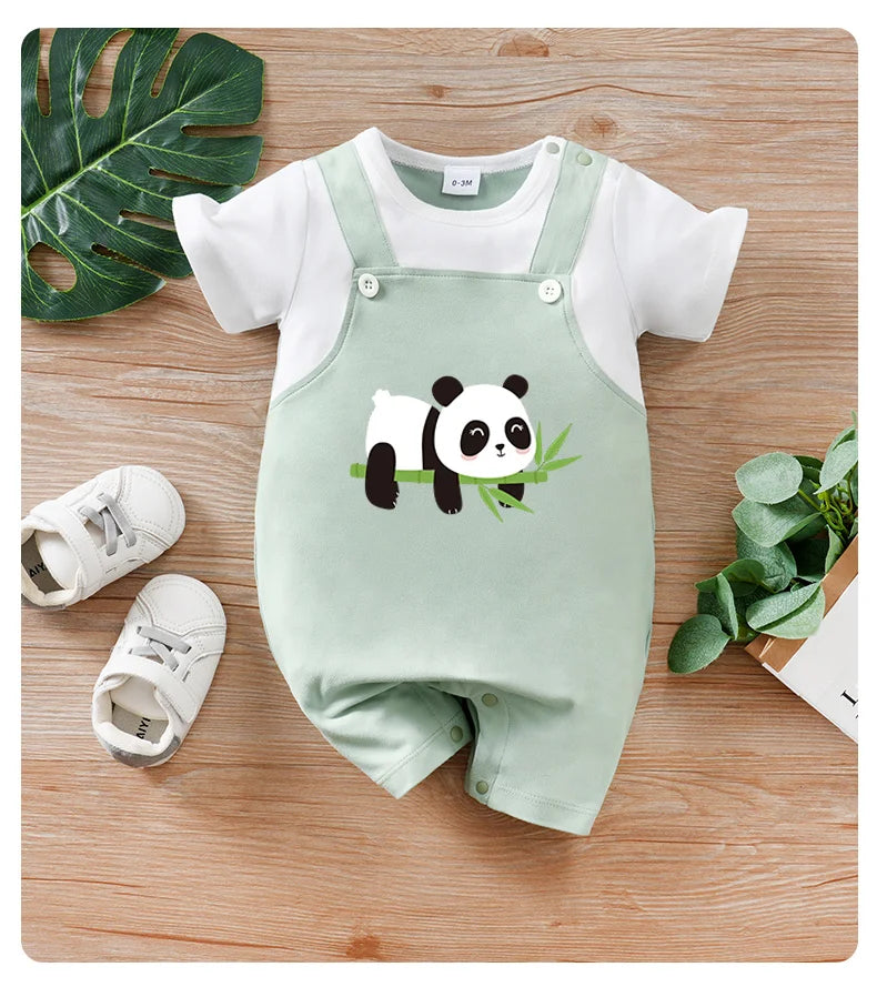 2 pieces braces and pandas eat bamboo,