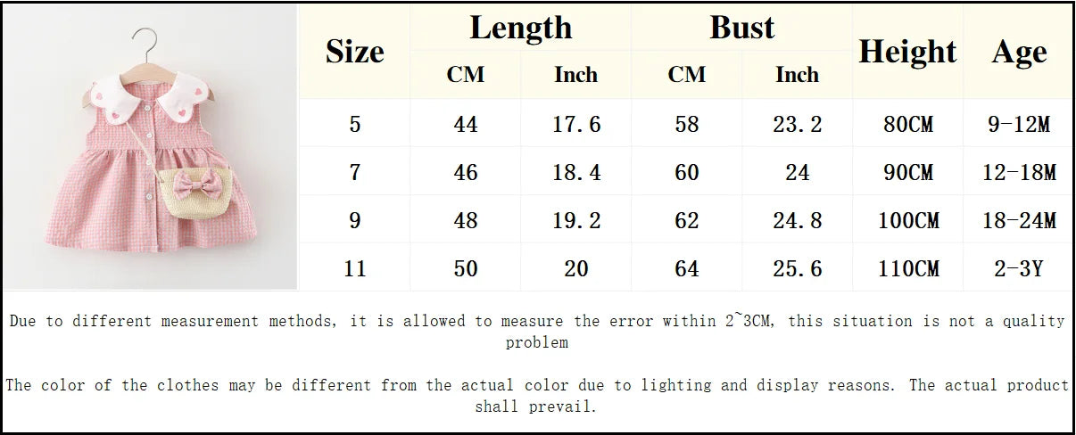 2-Piece Girl Infant Cotton Dress