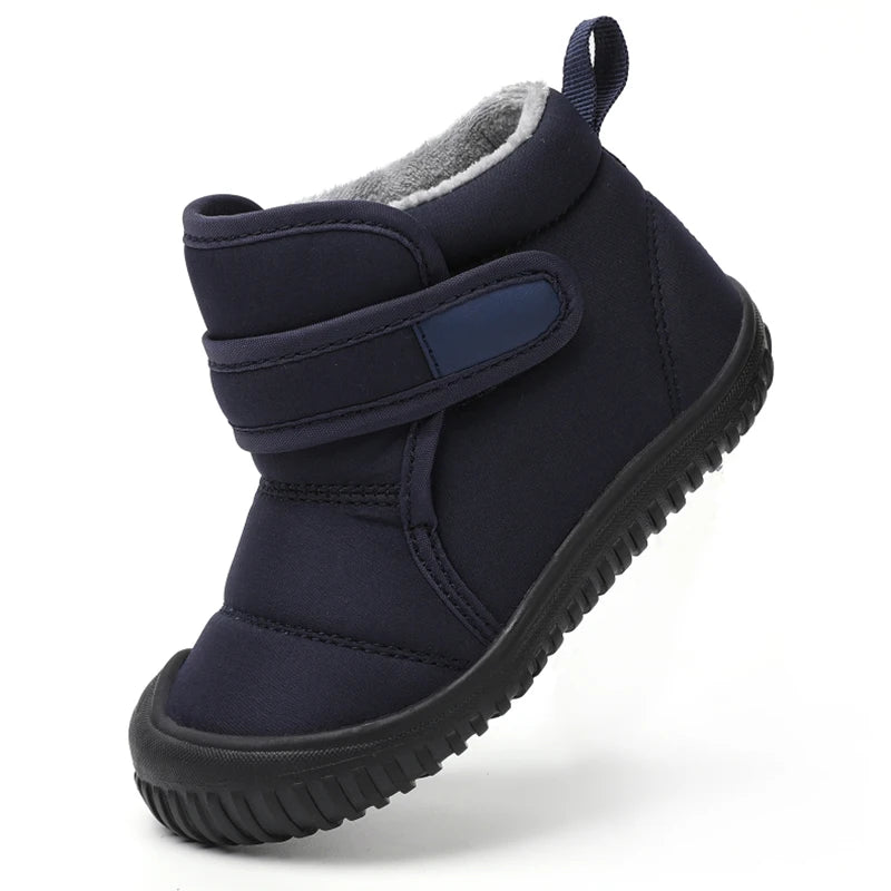 Unisex Kids Winter Snow Boots – Plush Anti-Slip Walking Shoes (Size 19–28)