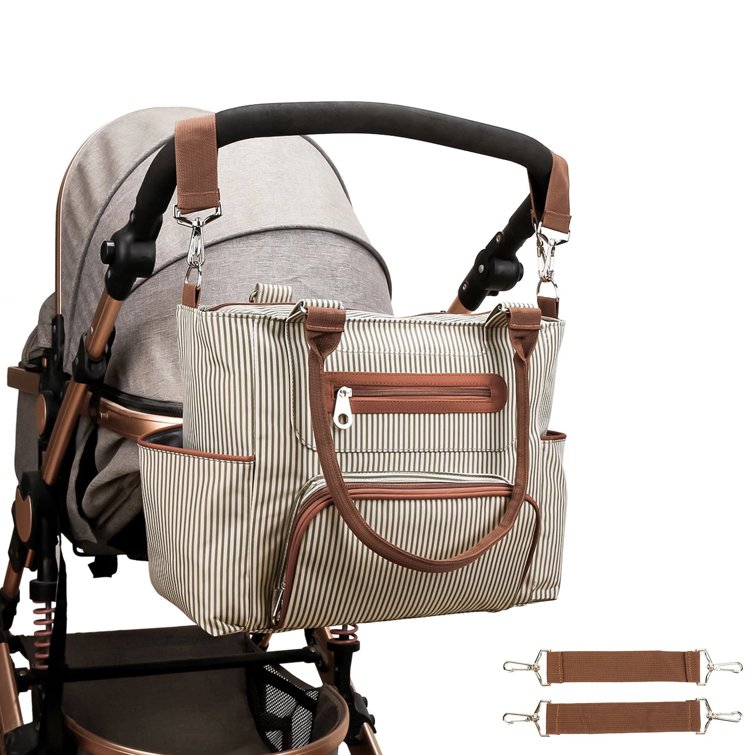 7pcs Nappy Changing Bag Set – Multifunctional Tote, Shoulder & Travel Diaper Bag