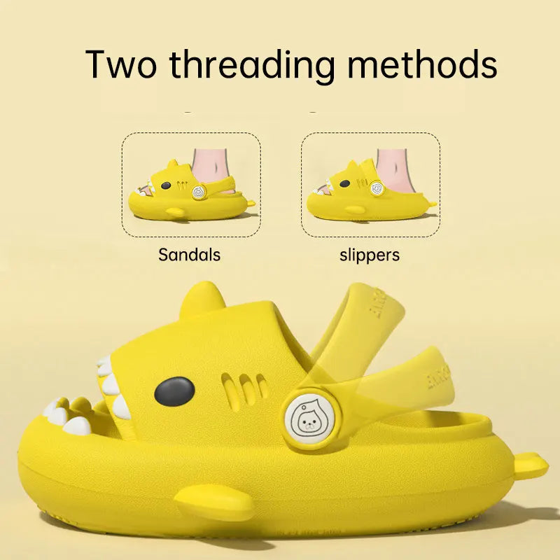 Kids Shark Cartoon Slippers – Soft Non-Slip EVA Sandals
