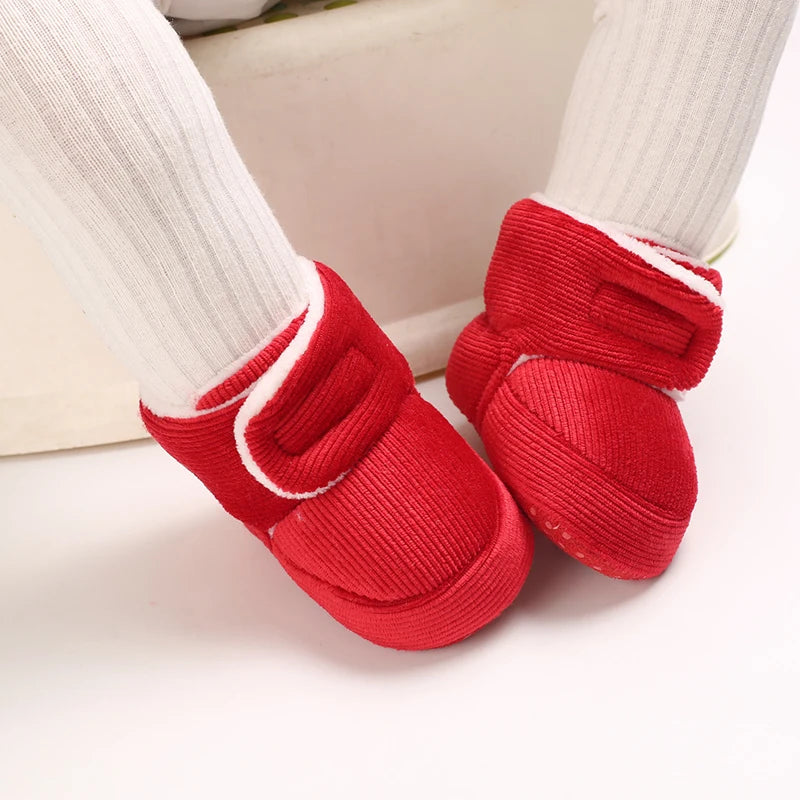 Baby Winter Snow Boots (0–18M) – Plush Soft Sole Toddler Shoes