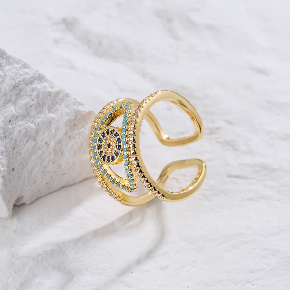 Mafisar Blue Zircon Gold Ring