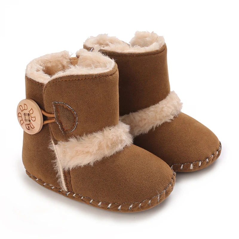 Winter 0-1 Year Old Baby Boots Warm and Cute Soft Soled Shoes